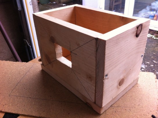 Again, mocked up. First screws to hold it together.