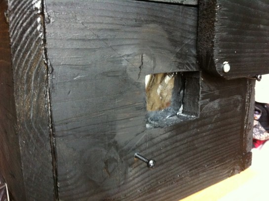 View of the aperture/shutter assembly.