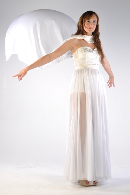 High Key Studio white dress ballooned