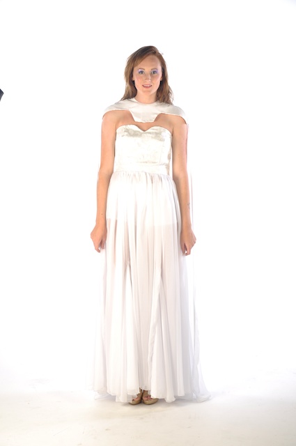 High Key Studio white dress standing